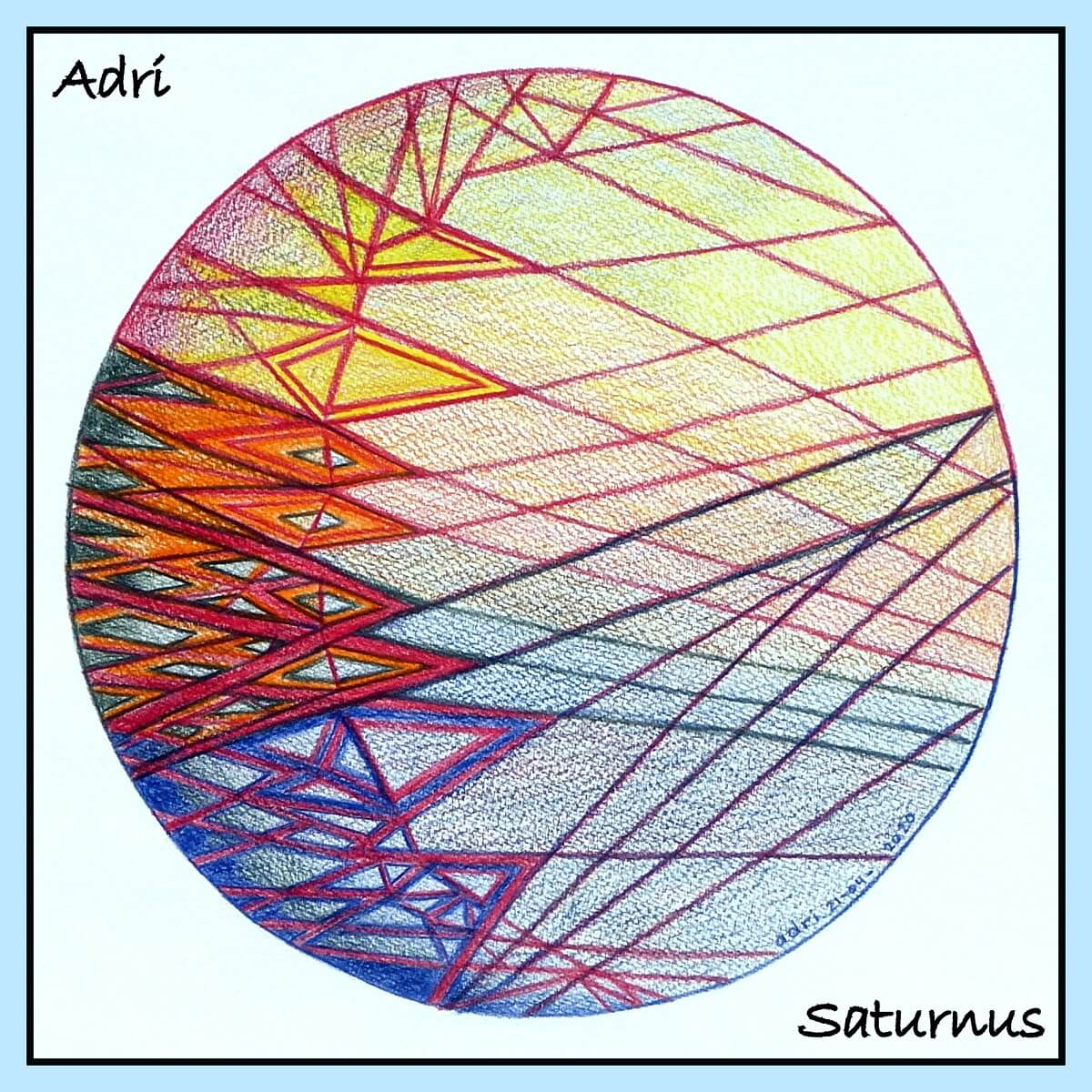 Mandala tekenen - Saturnus